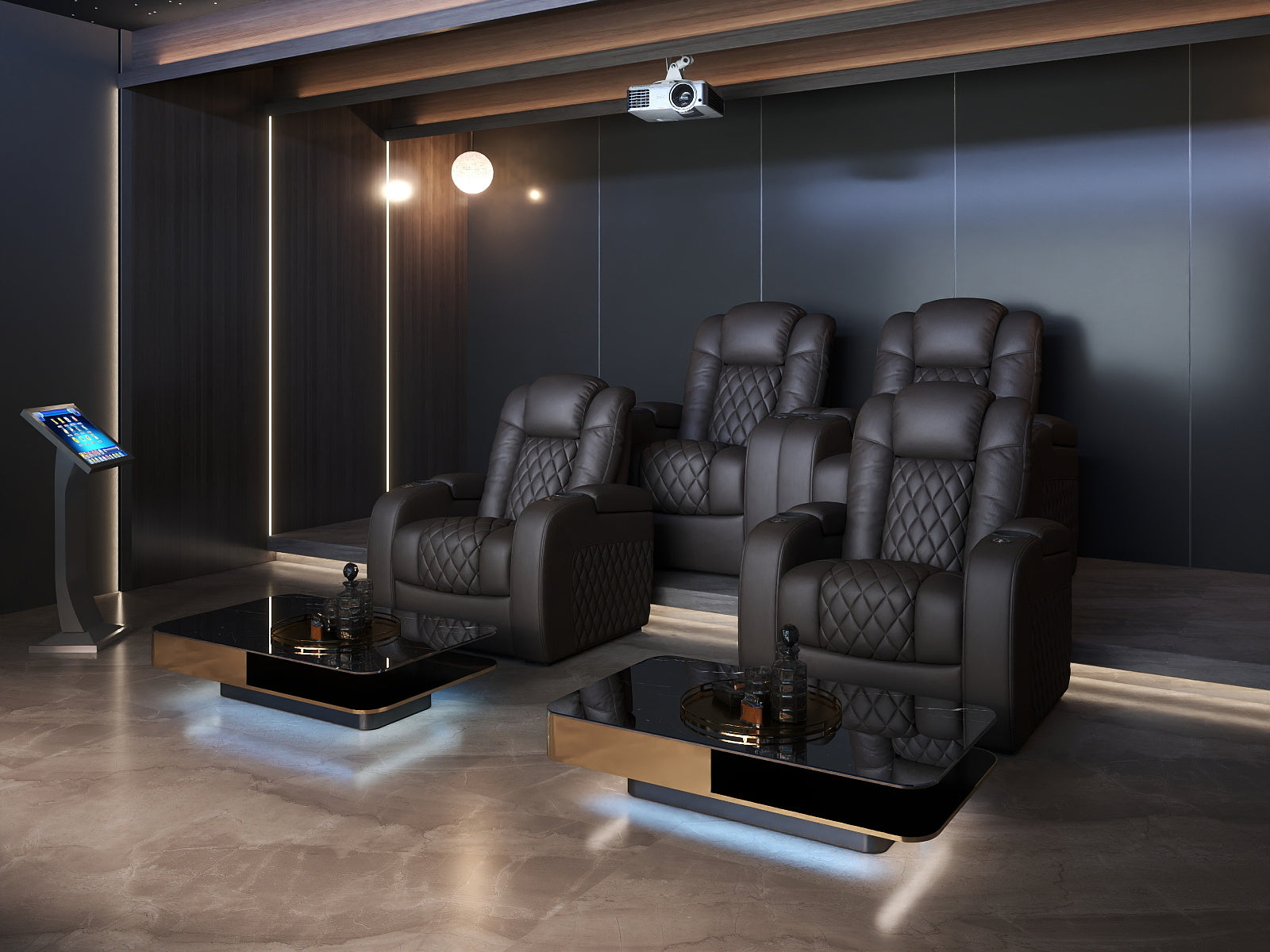 Brown Theater Recliners