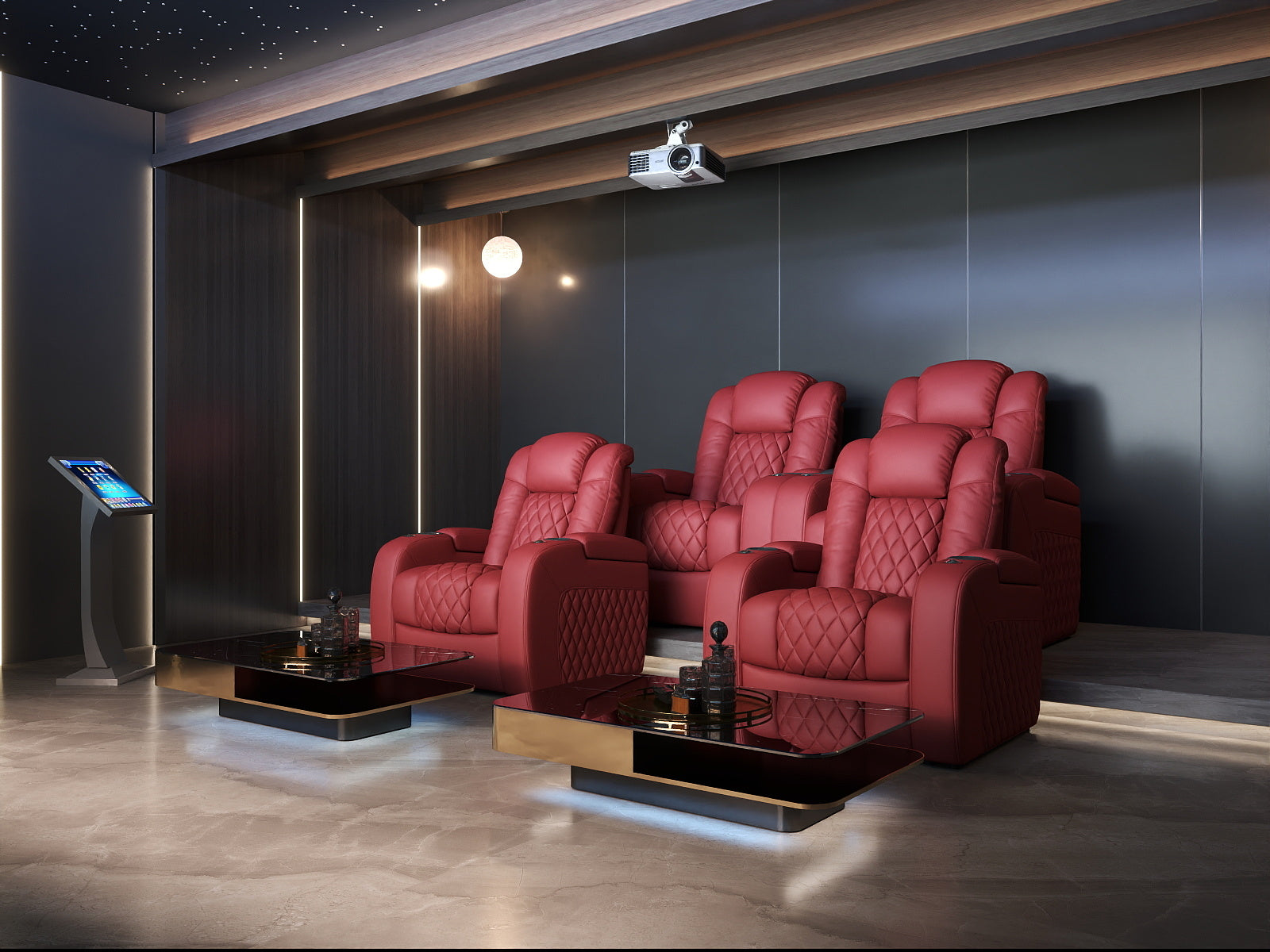 Red Theater Recliners