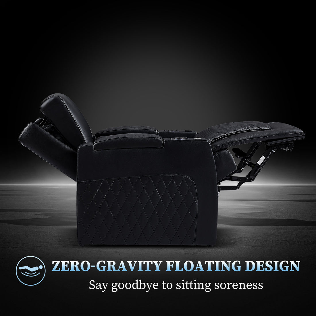 Zero gravity home theater recliner chair with full body support