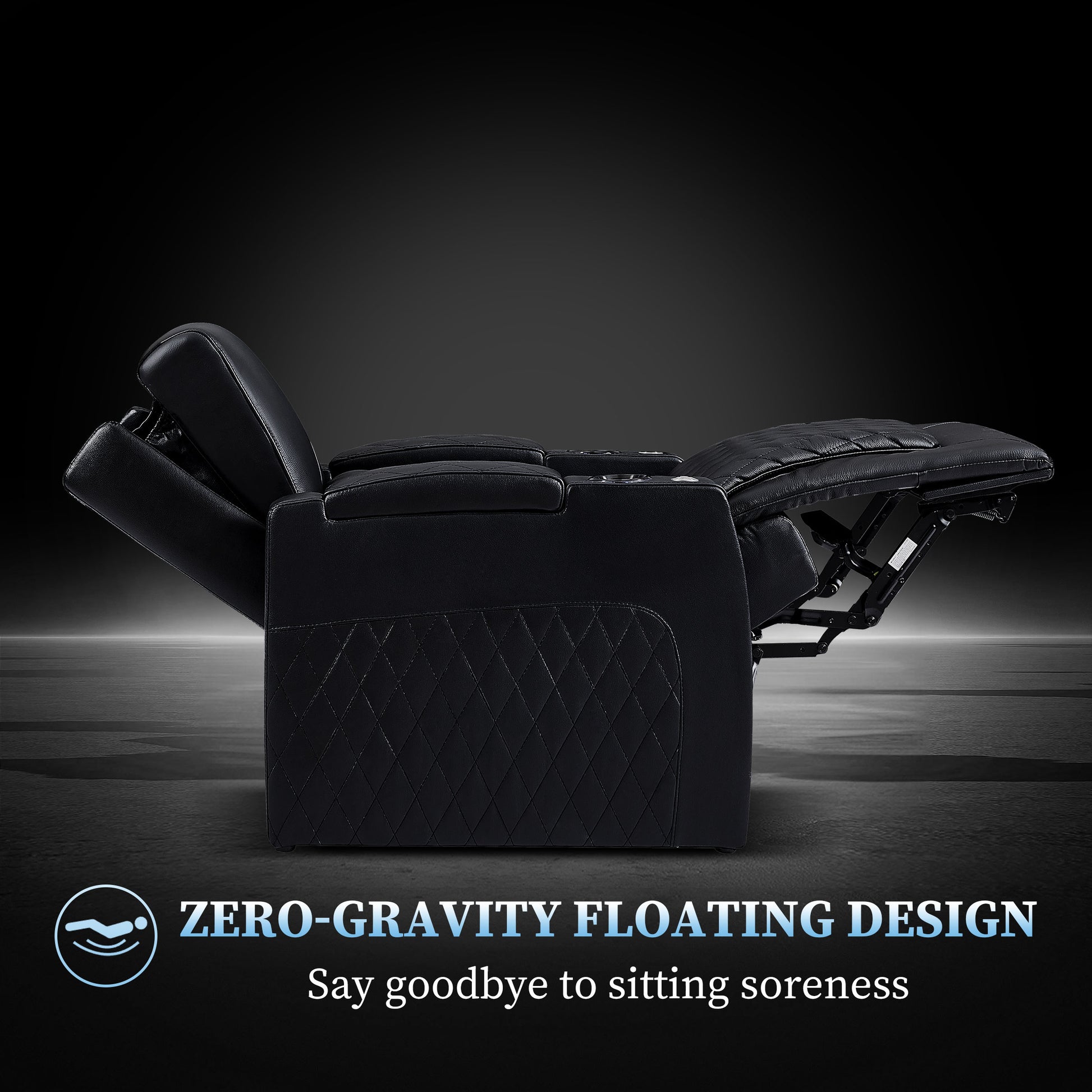 Zero gravity home theater recliner chair with full body support