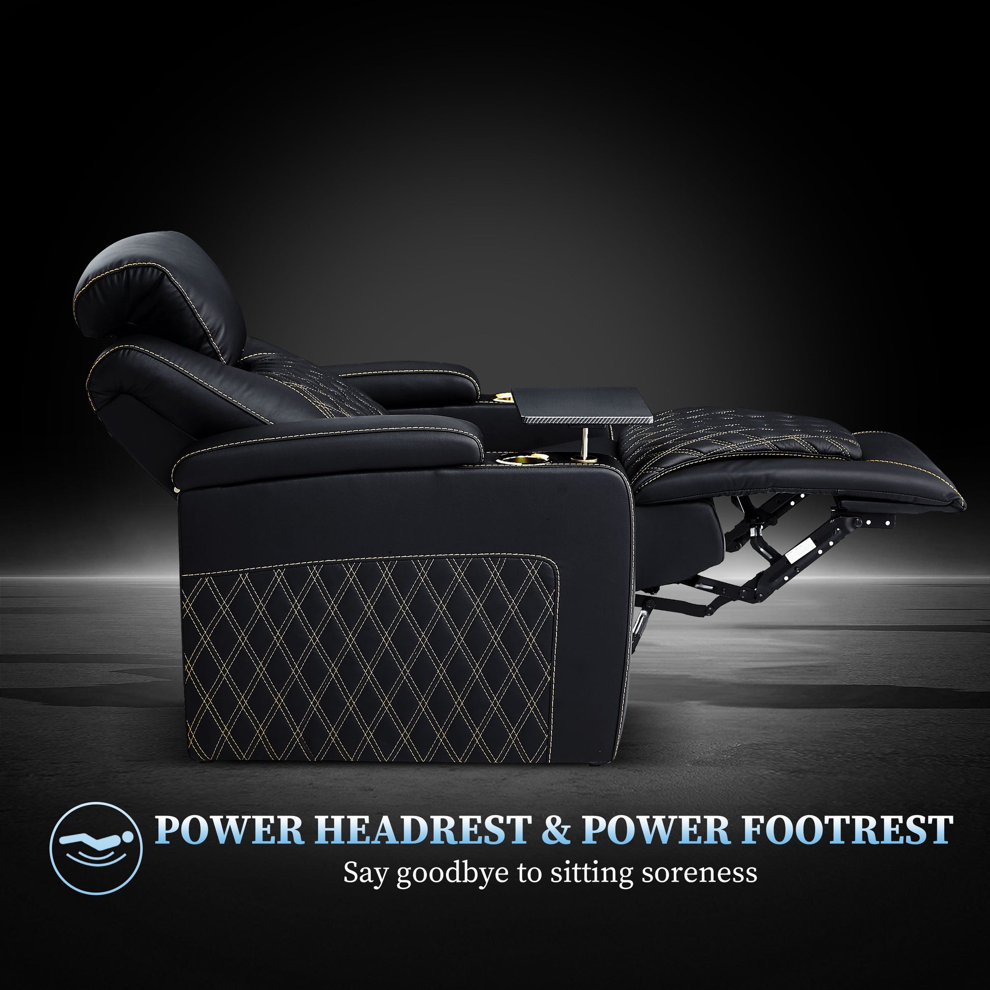 Zero gravity recline position designed for full body relaxation