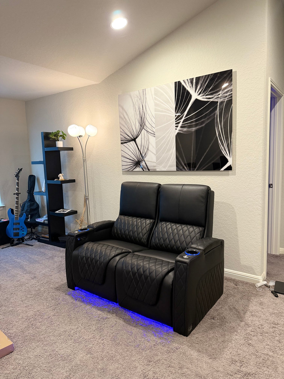 Two seat power recliner for living room