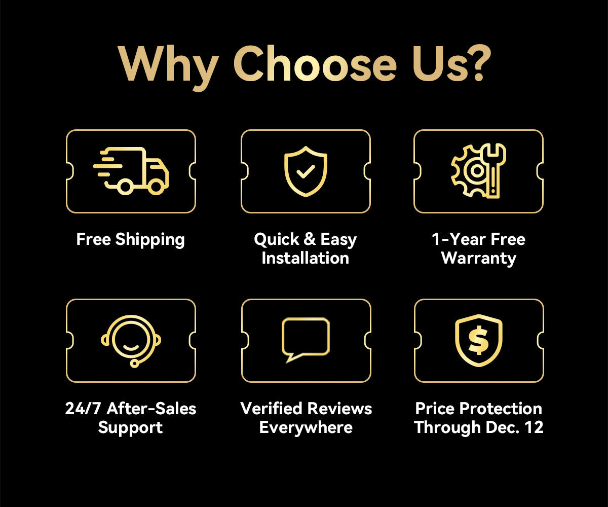 Why choose Weilianda: free shipping, easy assembly, one-year warranty, 24/7 after-sales support, verified reviews, and price protection through December 12, 2026.